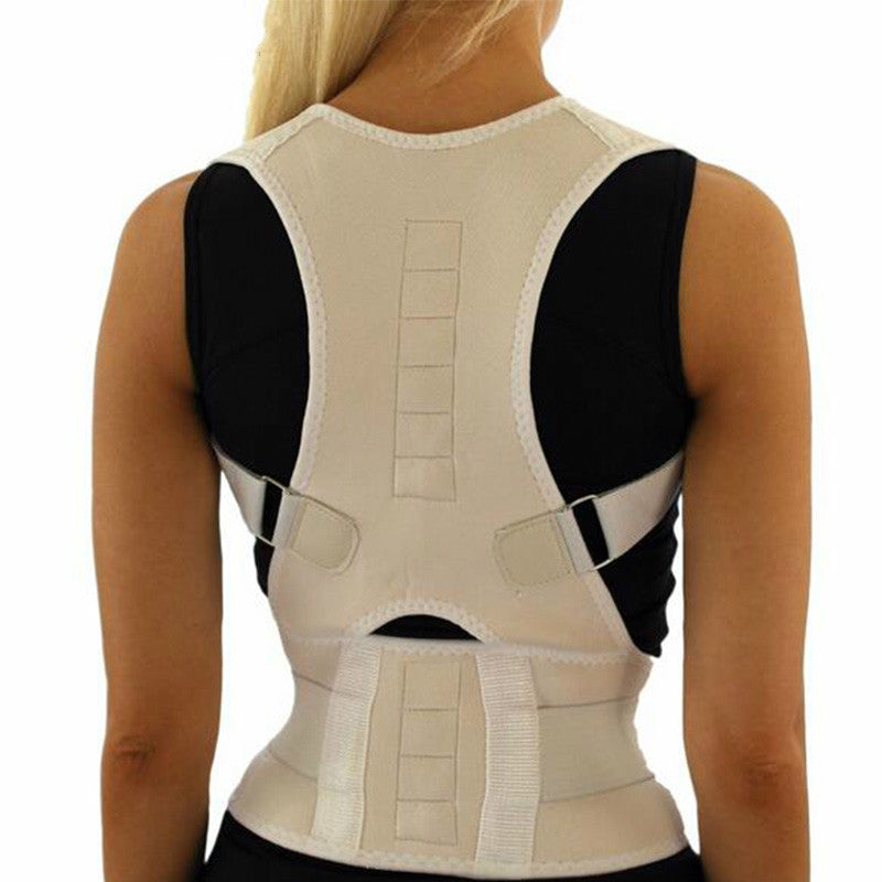 Adjustable Upper Back Shoulder Support Posture Corrector Adult Corset Spine  Brace Back Belt, Size:M(Black), ZA