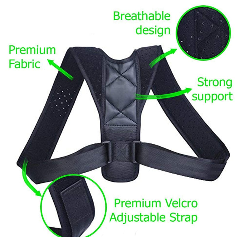 Generic Yosoo Adjustable Back Support Breathable Corset Posture Men